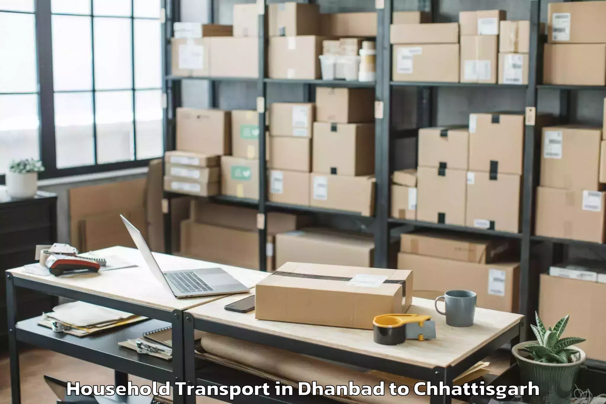 Comprehensive Dhanbad to Dhamtari Household Transport